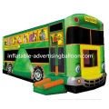 Giant Bus Inflatable Castle Bouncer Green For Rental